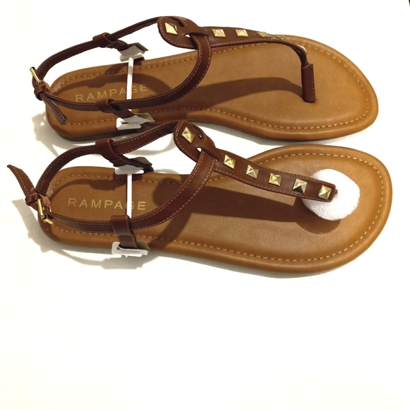 Rampage Pashmina Sandal in Cognac/Gold | 8.5 M US - Picture 4 of 6